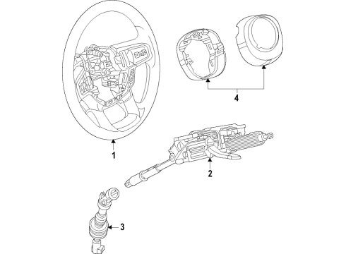 2024 Ram 1500 Steering Systems, Internal Components, Shroud, Switches Diagram 4 - Thumbnail