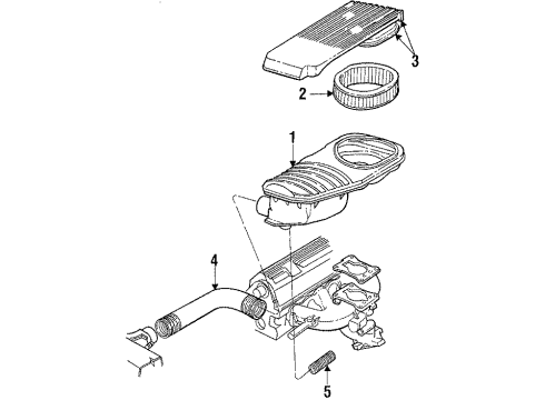 1987 Dodge Lancer Air Inlet Diagram