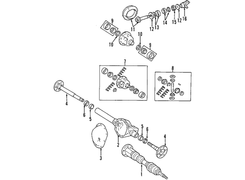 2011 Ram Dakota Front Axle, Differential, Drive Axles, Propeller Shaft Diagram