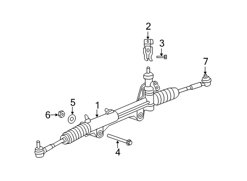2005 Dodge Durango P/S Pump & Hoses, Steering Gear & Linkage Diagram 3 - Thumbnail