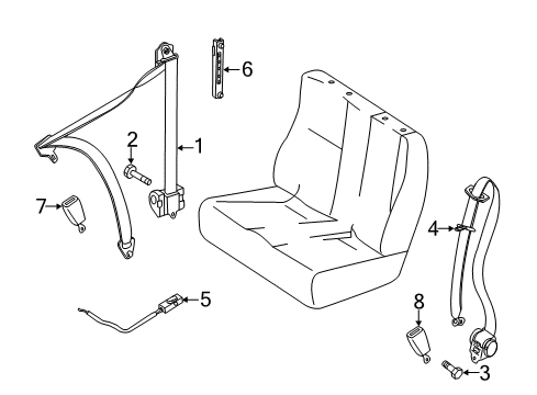 2007 Dodge Sprinter 3500 Front Seat Belts Diagram