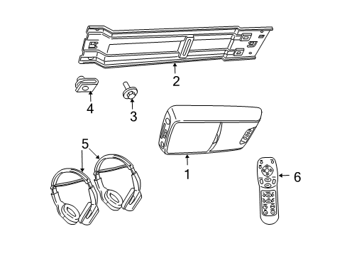 2008 Chrysler Aspen Entertainment System Components Diagram