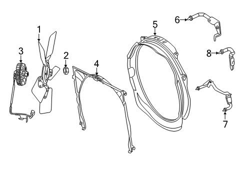 2020 Ram 3500 Cooling System, Radiator, Water Pump, Cooling Fan Diagram 3 - Thumbnail