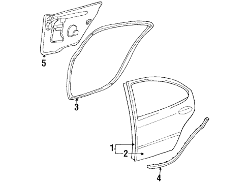 1999 Chrysler LHS Rear Door Diagram