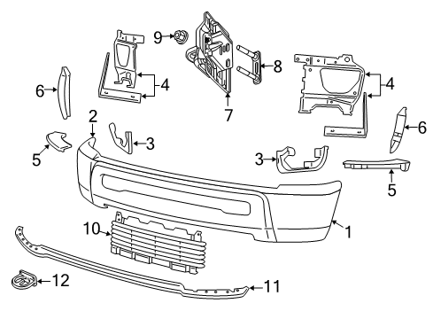 2010 Dodge Ram 2500 Front Bumper Diagram