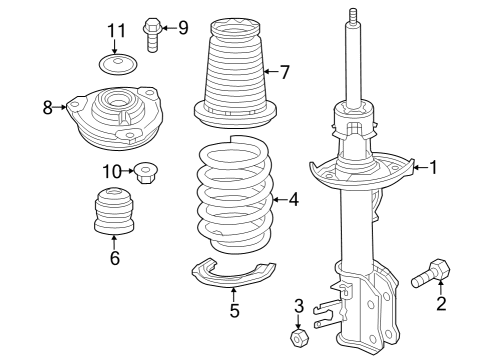 2024 Dodge Hornet Struts & Components - Front Diagram