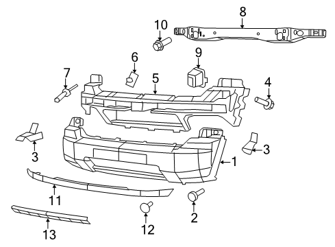 2009 Jeep Liberty Front Bumper Diagram