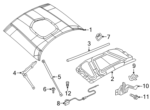 2016 Dodge Challenger Hood & Components, Body Diagram 3 - Thumbnail