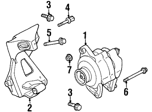 1997 Chrysler Cirrus Alternator Diagram 1 - Thumbnail