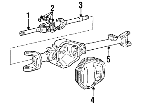 1989 Dodge D100 Front Axle Diagram