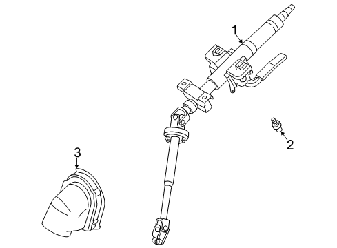 2001 Chrysler Sebring Steering Column & Wheel, Shroud, Switches & Levers Diagram 3 - Thumbnail