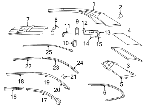 2012 Chrysler 200 Top & Components Diagram 1 - Thumbnail