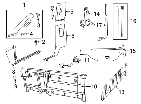 2023 Ram 3500 Interior Trim - Cab Diagram 6 - Thumbnail
