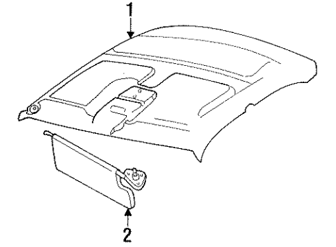 1995 Dodge Intrepid Interior Trim - Roof Diagram