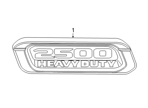 2022 Ram 2500 Exterior Trim - Hood Diagram