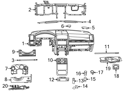 2008 Dodge Magnum Instrument Panel Diagram