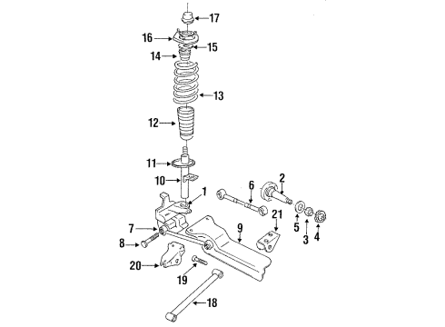 1995 Dodge Intrepid Rear Suspension Components, Stabilizer Bar Diagram 1 - Thumbnail