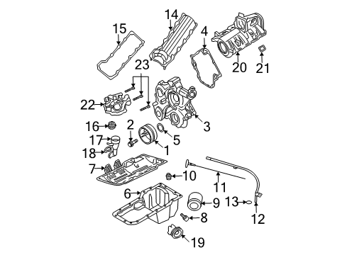 2007 Dodge Dakota Engine Parts & Mounts, Timing, Lubrication System Diagram 3 - Thumbnail