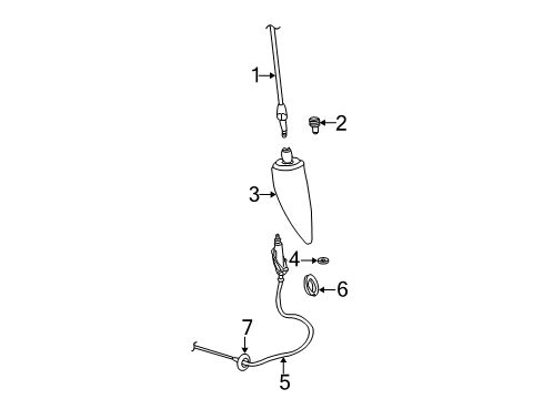 2003 Dodge Ram 2500 Antenna & Radio Diagram