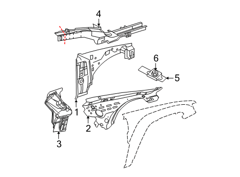2009 Jeep Grand Cherokee Structural Components & Rails Diagram