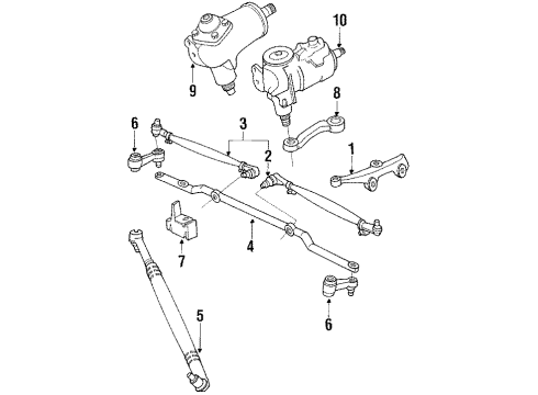 1987 Dodge B350 P/S Pump & Hoses, Steering Gear & Linkage Diagram 2 - Thumbnail