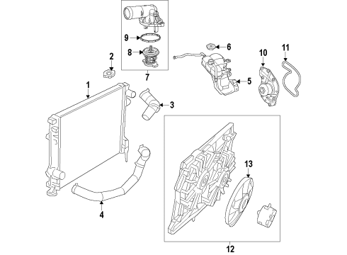 2011 Chrysler 300 Cooling System, Radiator, Water Pump, Cooling Fan Diagram 3 - Thumbnail