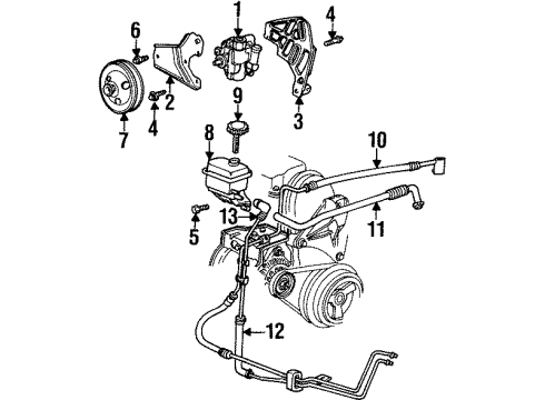 1997 Dodge Neon P/S Pump & Hoses, Steering Gear & Linkage Diagram 2 - Thumbnail
