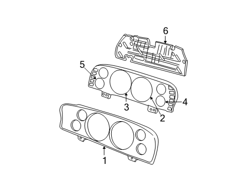 2001 Jeep Grand Cherokee Cluster & Switches Diagram