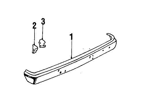 1986 Jeep Wagoneer Rear Bumper Diagram 3 - Thumbnail