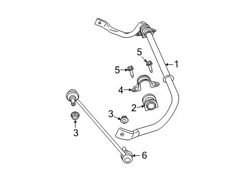 2019 Dodge Grand Caravan Stabilizer Bar & Components - Front Diagram