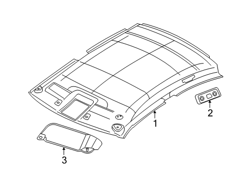 2022 Chrysler 300 Interior Trim - Roof Diagram 2 - Thumbnail