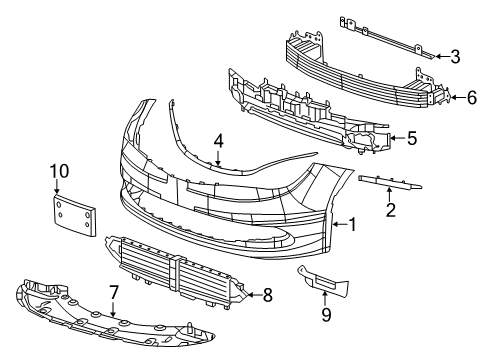 2022 Chrysler Pacifica Bumper & Components - Front Diagram 2 - Thumbnail
