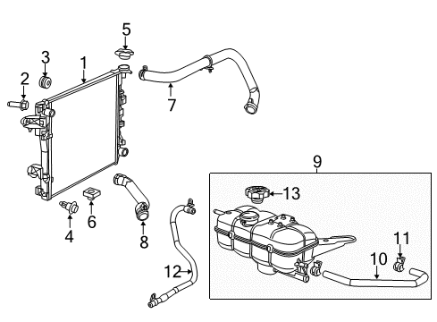 2019 Ram 1500 Classic Radiator & Components Diagram 1 - Thumbnail