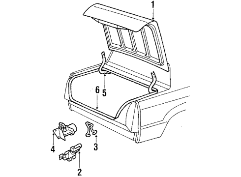 1988 Dodge Dynasty Trunk Lid Diagram