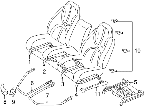 1998 Dodge Durango Tracks & Components Diagram 1 - Thumbnail