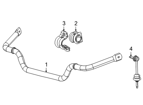 2024 Jeep Grand Wagoneer Stabilizer Bar & Components - Front Diagram