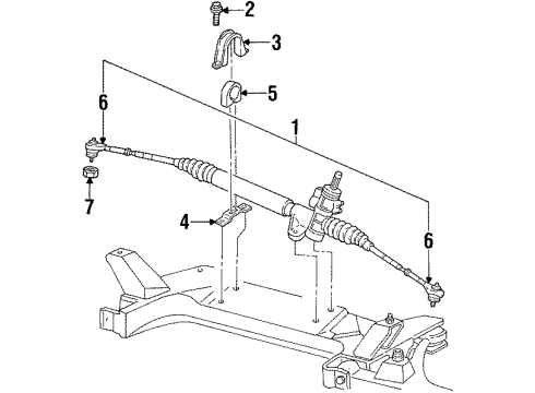 1997 Dodge Neon Steering Column & Wheel, Steering Gear & Linkage Diagram 3 - Thumbnail