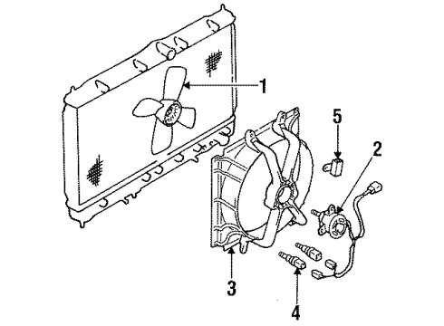 1996 Dodge Stealth Cooling System, Radiator, Water Pump, Cooling Fan Diagram 1 - Thumbnail