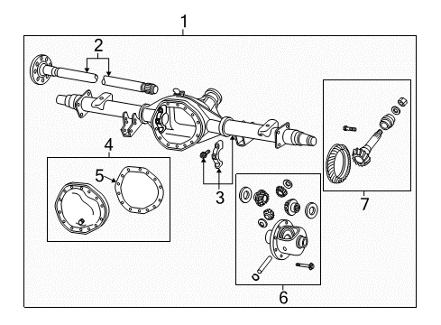 2010 Dodge Ram 2500 Axle Housing - Rear Diagram 3 - Thumbnail
