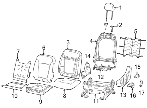 2024 Dodge Hornet Driver Seat Components Diagram