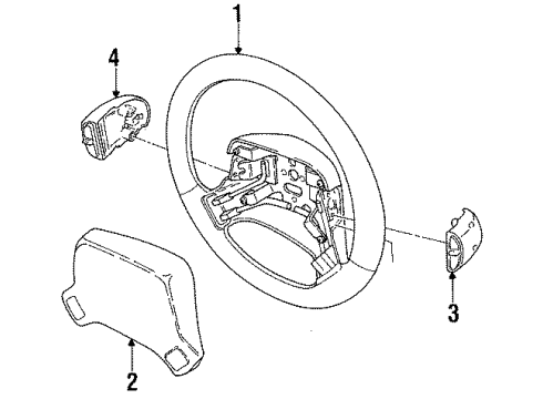 1997 Chrysler Concorde Steering Column & Wheel, Shroud, Switches & Levers Diagram 4 - Thumbnail