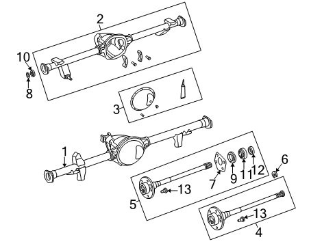 2003 Jeep Wrangler Axle Housing - Rear Diagram