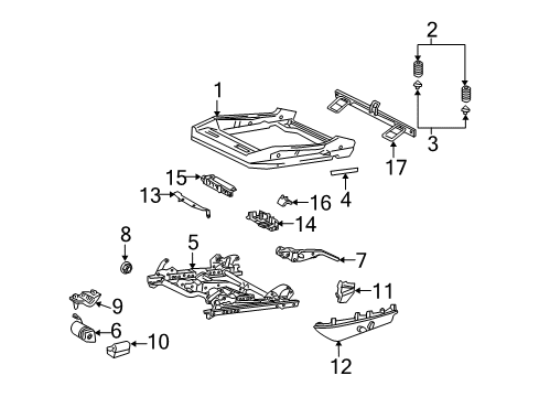 2004 Chrysler Crossfire Tracks & Components Diagram