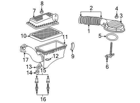 1998 Dodge Durango Filters Diagram 3 - Thumbnail
