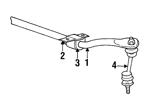 2001 Dodge Viper Stabilizer Bar & Components - Front Diagram