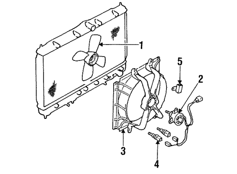 1996 Dodge Stealth Cooling System, Radiator, Water Pump, Cooling Fan Diagram 2 - Thumbnail