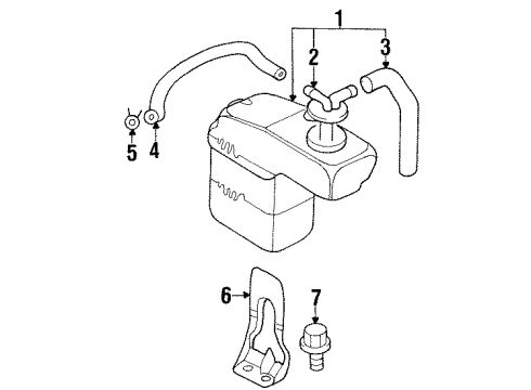 1997 Dodge Avenger Radiator & Components Diagram 1 - Thumbnail