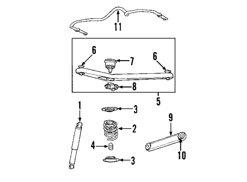 2005 Jeep Liberty Rear Suspension, Control Arm Diagram 5 - Thumbnail