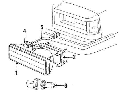 1992 Dodge Dynasty Headlamps Diagram