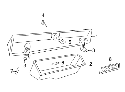 1996 Dodge B2500 Glove Box Diagram